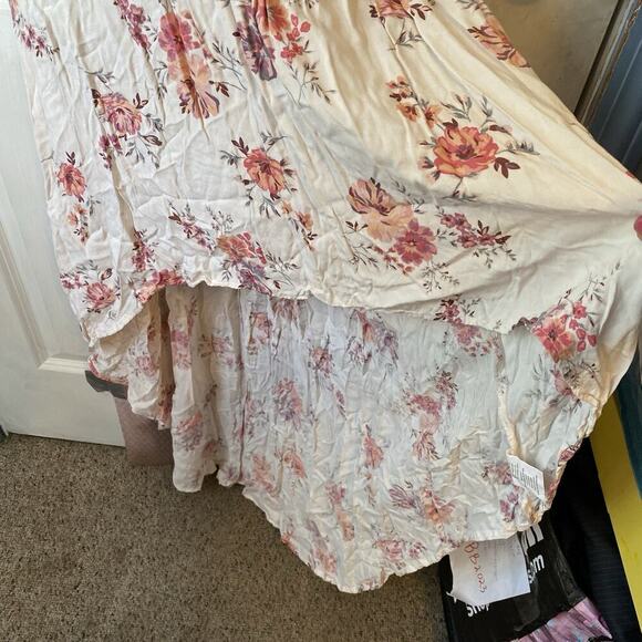 AsUWish WomenL Floral Cottagecore Coquette HighLow Summer Coastal Highwaist Boho - Picture 8 of 9